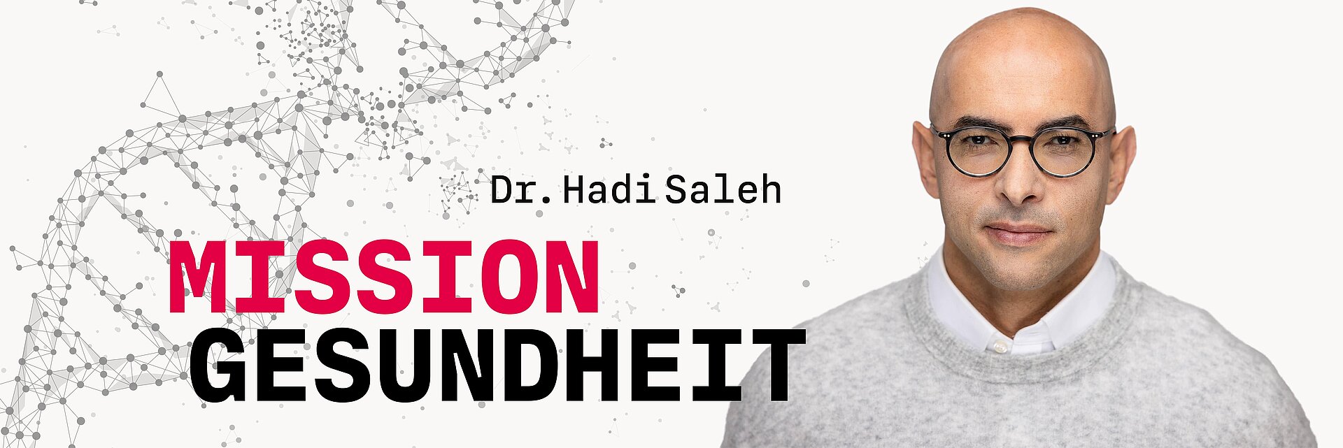 Dr. Hadi Saleh auf dem Titelbild des CeramTec Podcast Mission Gesundheit