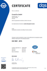 Screenshot of the ISO 9001 certificate for CeramTec Sumperk