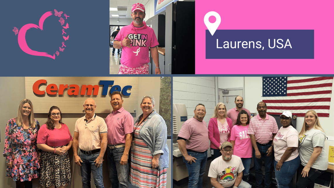 Pink Ribbon Aktionstag 2024 bei CeramTec in Laurens, USA