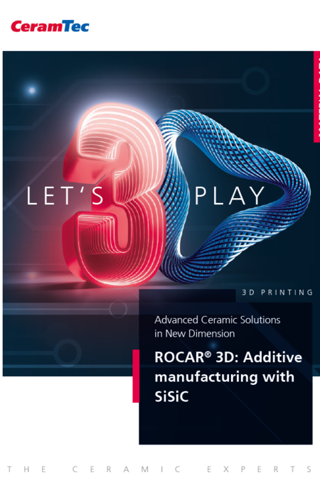 Startseite des Datenblatts zur additiven Fertigung mit Siliziumkarbid