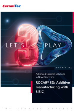 Startseite des Datenblatts zur additiven Fertigung mit Siliziumkarbid