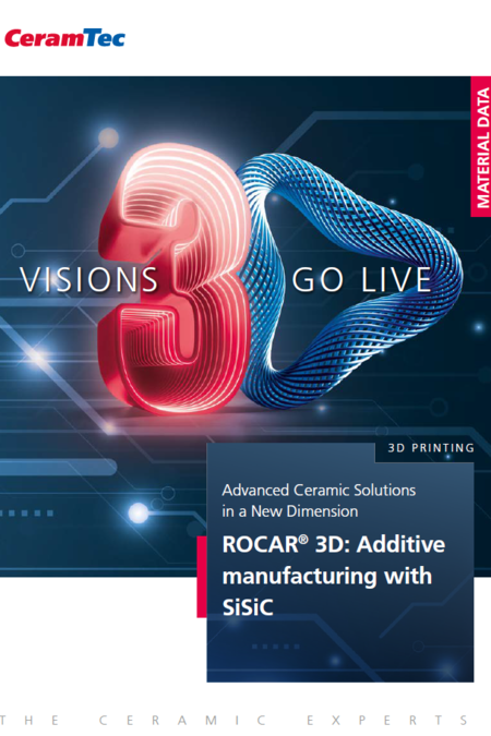 Frontpage of the Silicon carbide Additive Manufacturing datasheet