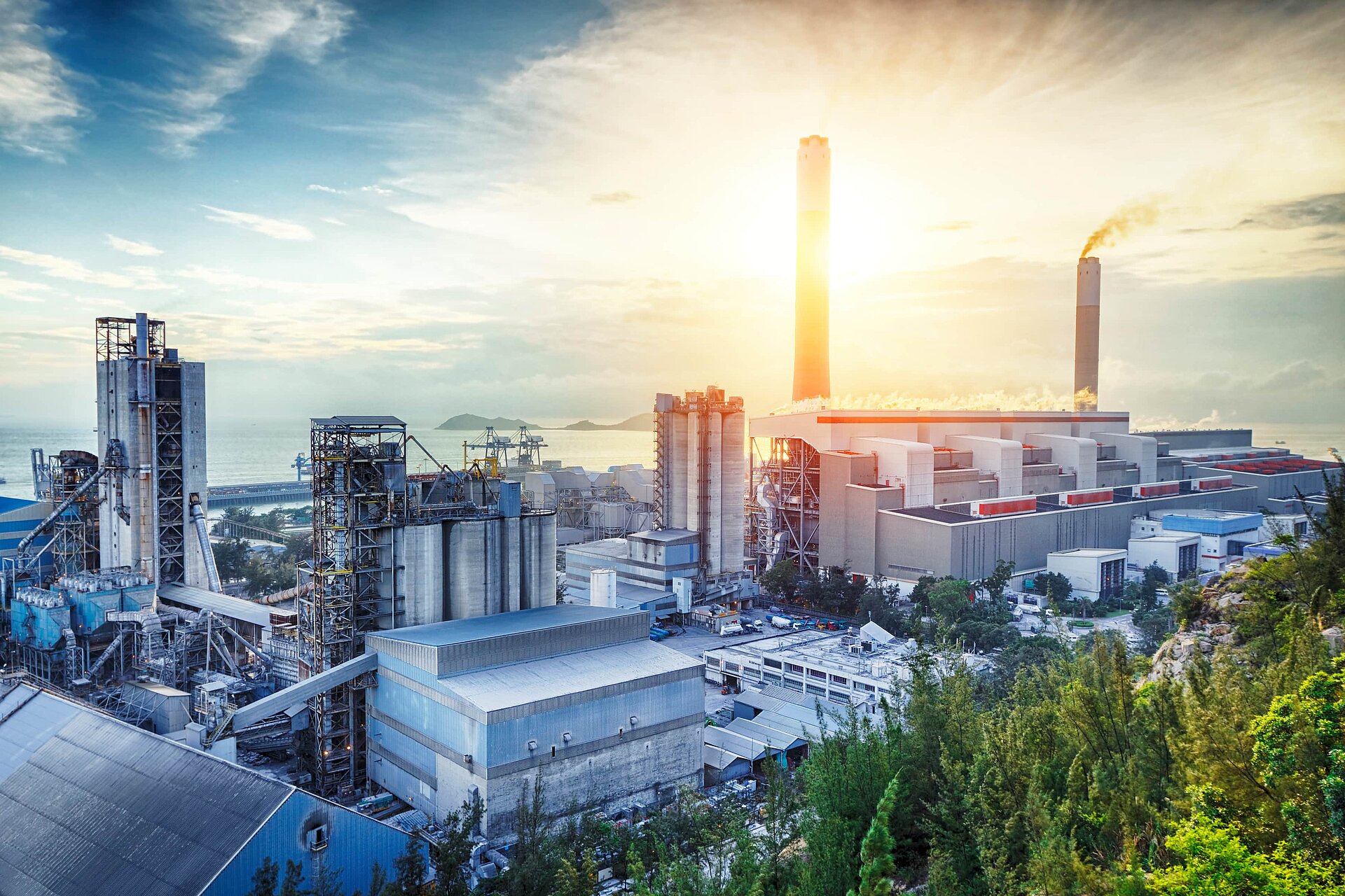 Chemische Industrie Sonnenuntergang Deutschland