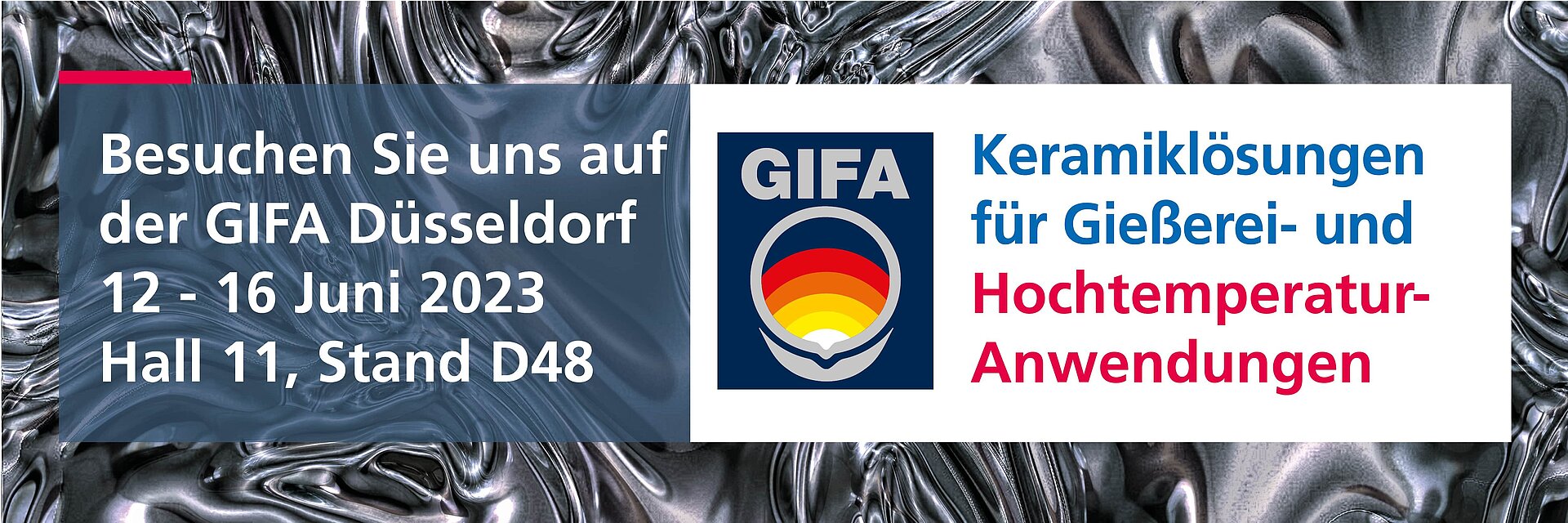 Banner zur Event-Teilnahme der CeramTec bei der Messe GIFA 2023