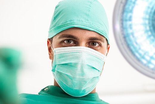 Man in surgery with face mask