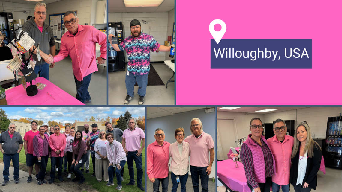 Pink Ribbon Aktionstag 2024 bei CeramTec in Willoughby, USA