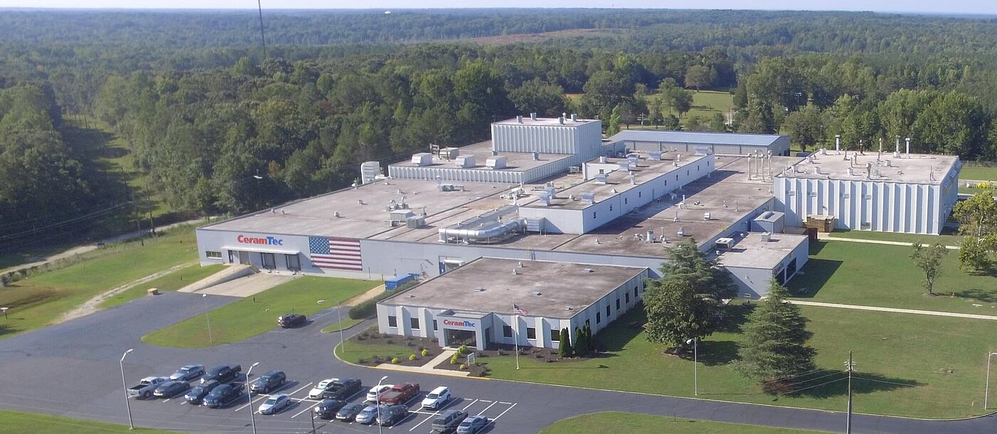 Aerial view of CeramTec in the USA