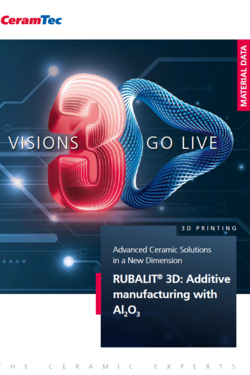 Page de couverture de la brochure Fabrication additive avec Al2O3