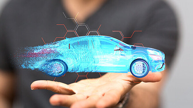 E-Mobilität Hand Zukunft