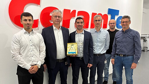 CeramTec received the Visahy supplier award for the delivery performance and technological expertise