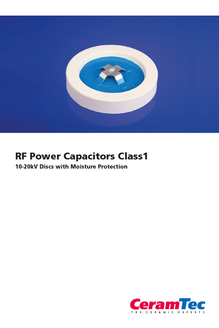 Cover page of the RF Power Capacitor brochure