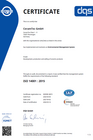 Screenshot of the ISO 14001 certificate for CeramTec Sumperk