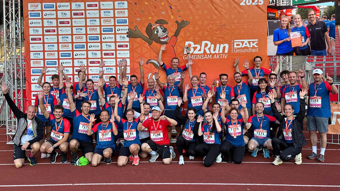 Mitarbeiterinnen und Mitarbeiter von CeramTec wurden beim B2Run Nürnberg 2025 als größtes Charity Team ausgezeichnet