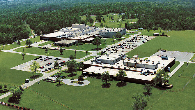 Aerial view of CeramTec in Laurens, USA