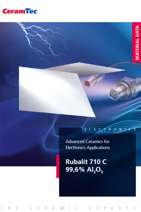 Title of the Data Sheet CeramTec Rubalit Substrate 710 C with 99.6% Aluminium Oxide