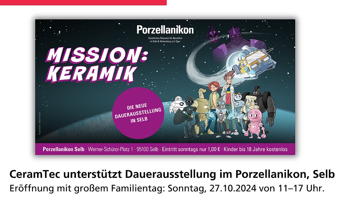 CeramTec Flyer für die Dauerausstellung im Porzellanikon Selb
