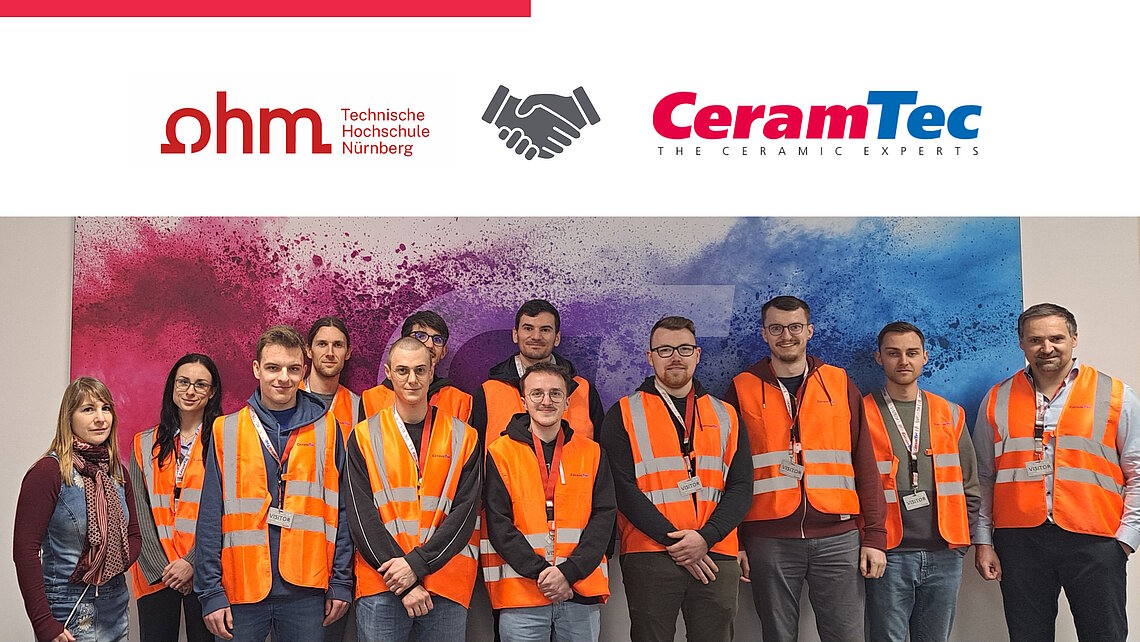 Studierende der TH Nürnberg zu Gast bei CeramTec in Lauf