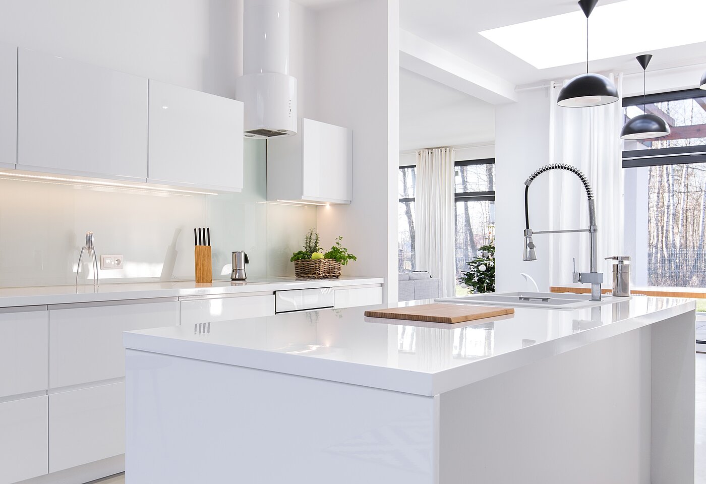 Aperçu d'une cuisine blanche