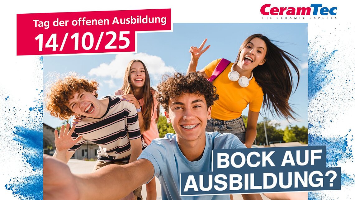 Flyer zum Open House bei CeramTec in Plochingen im Oktober 20245