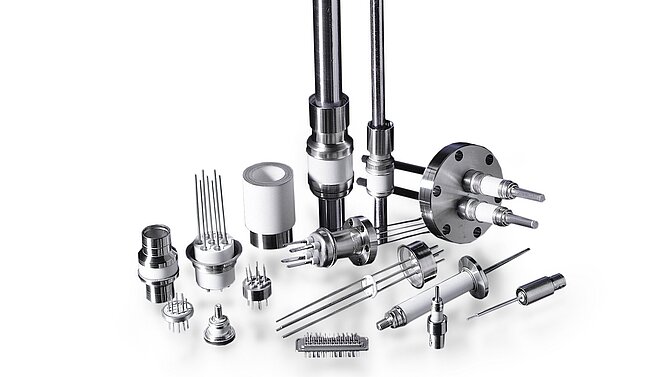 electrical feedthroughs, NPT feedthroughs, coaxial connectors, isolators, multi-pin connectors, viewports, thermocouples, terminals