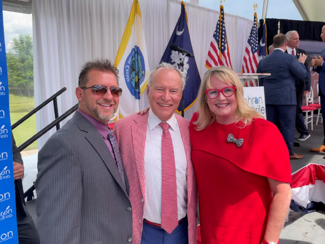 Brent Pahach (President of CeramTec Laurens), Bill Kennedy (Owner and Director at Nephron) Lou Kennedy (Owner and CEO of Nephron)