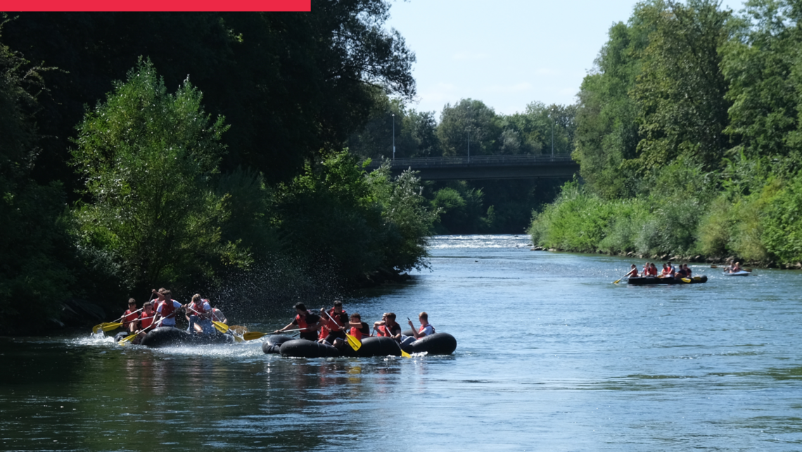 Neckar-Floßfahrt der CeramTec Azubis
