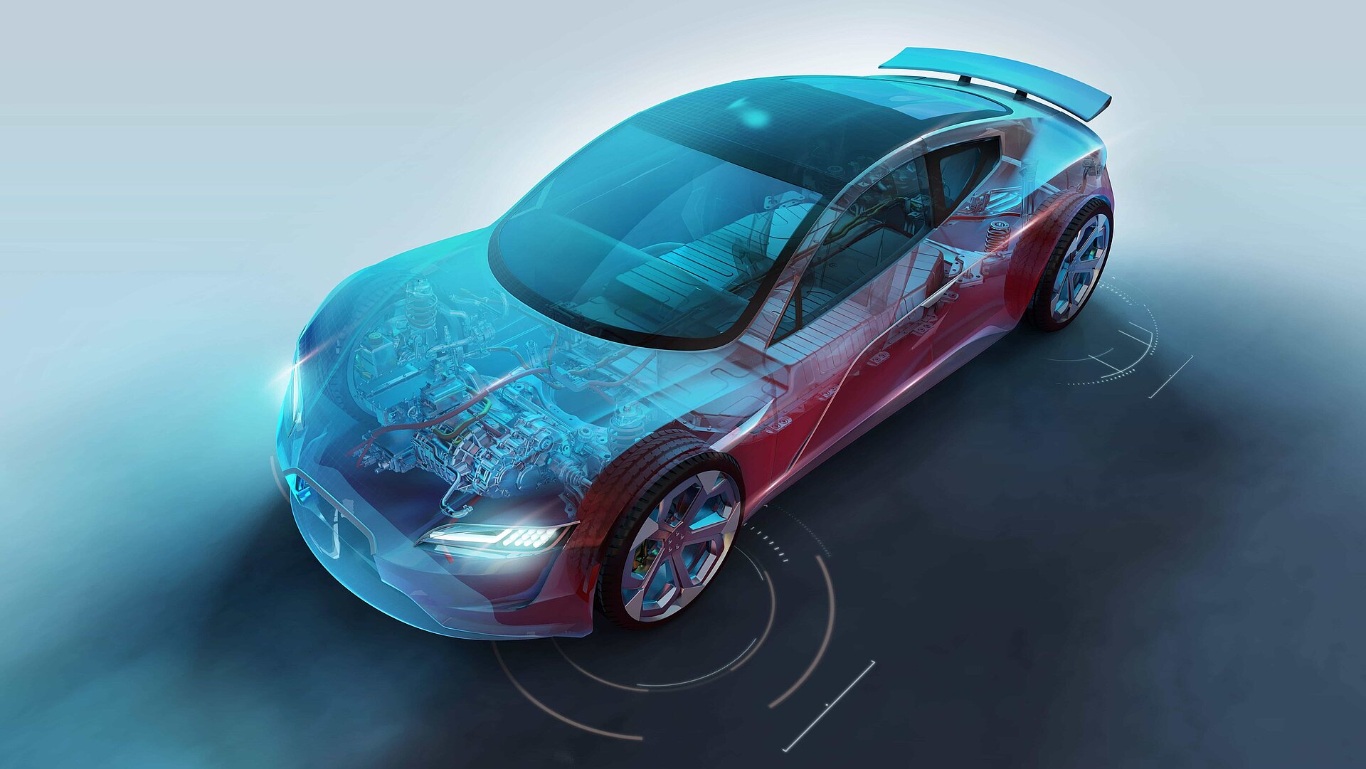 CeramTec Electric Ceramcar en bleu futuriste