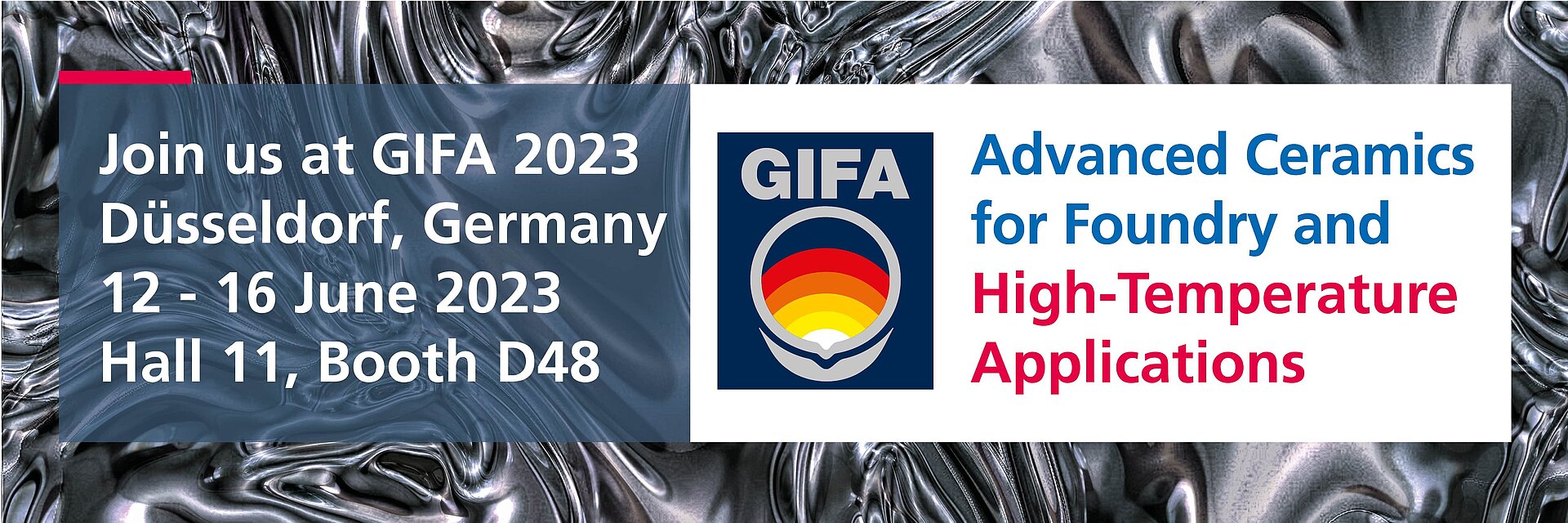 Banner for CeramTec's event participation at the GIFA 2023 trade fair