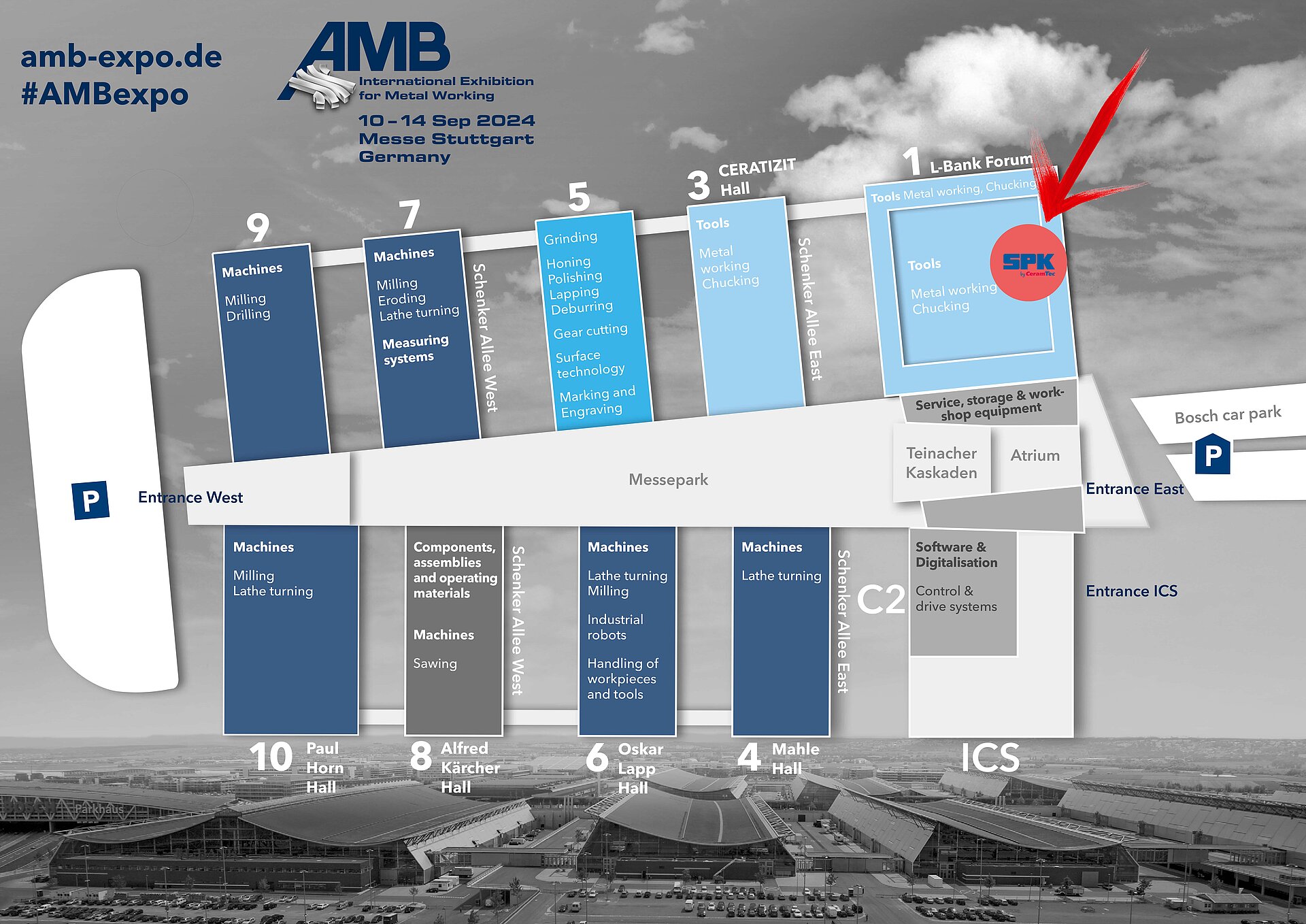 Plan of teh AMB Hall 2024