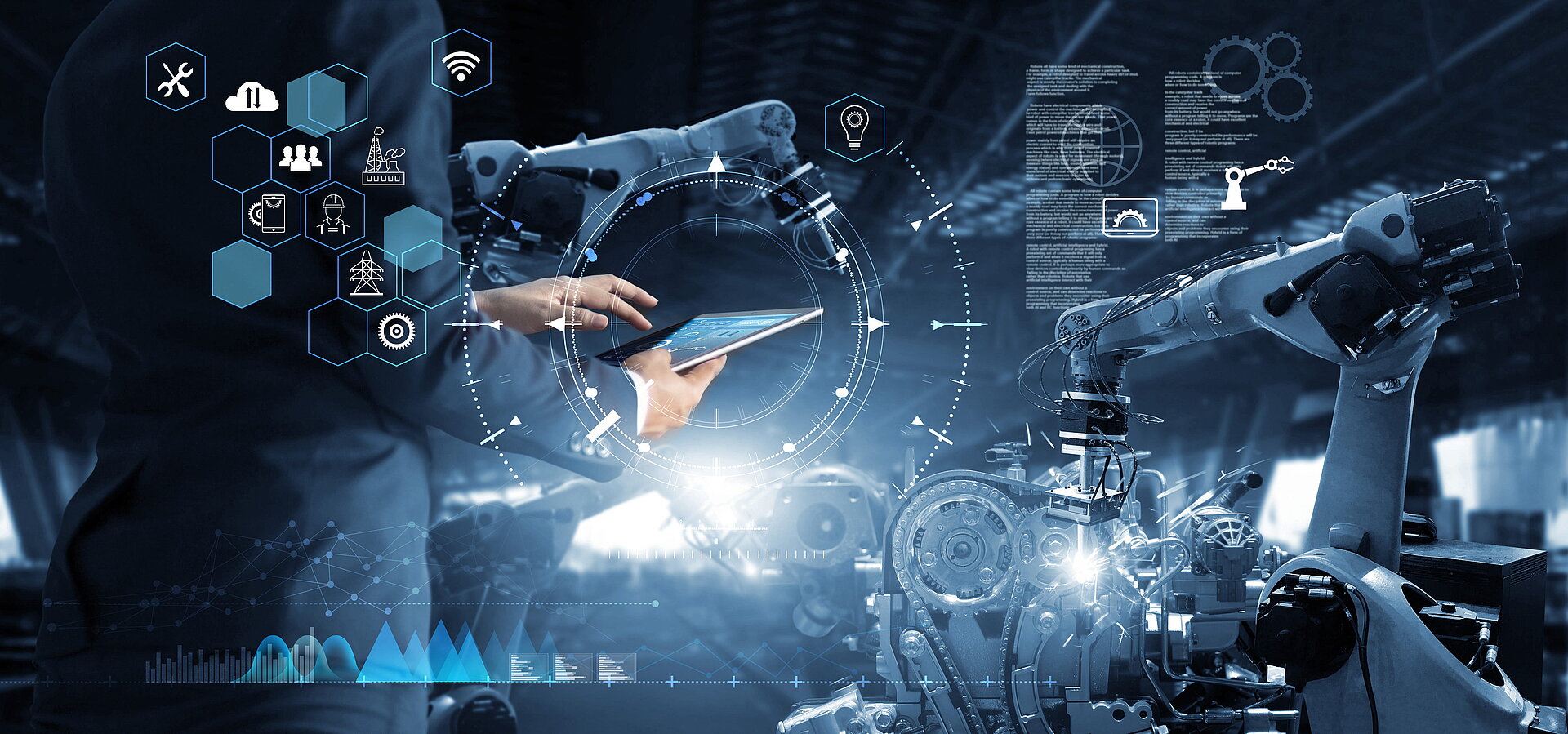Aperçu futuriste d'un paysage industriel moderne