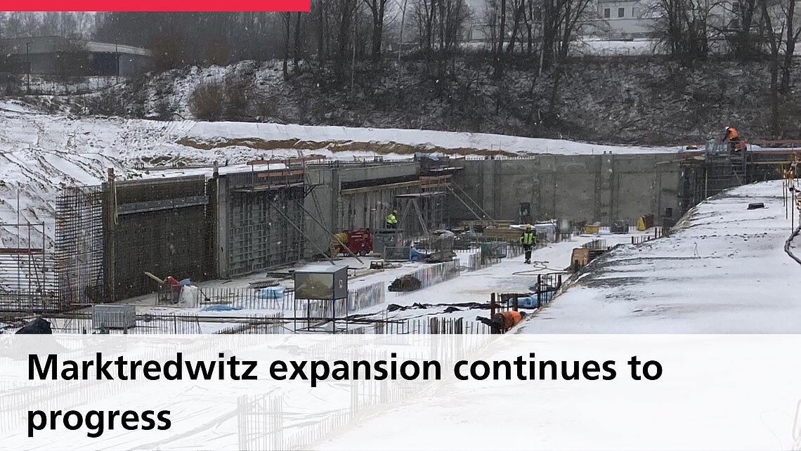 Photo of the construction site in Marktredwitz in January 2024