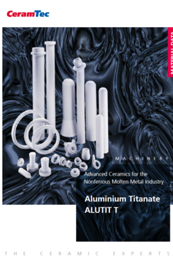 Tubes made of aluminum titanate for non-ferrous metal melts