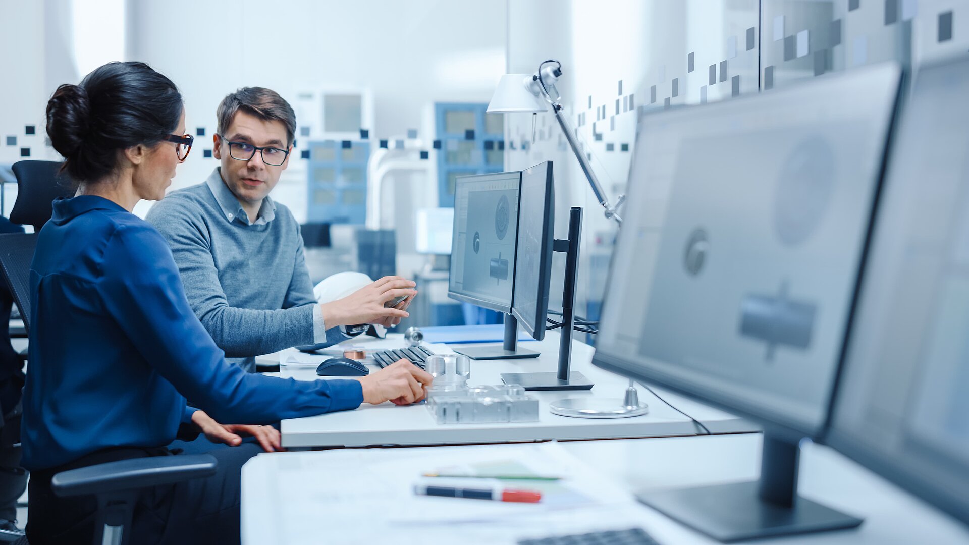 Two Engineers with Laptop