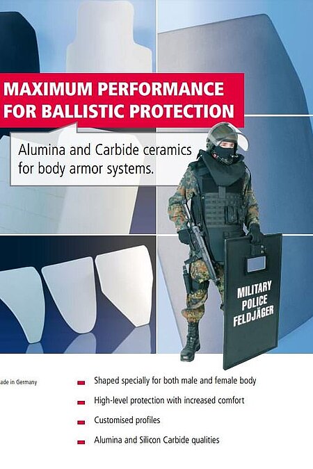 Titelbild der Broschüre für Körperpanzerungssysteme