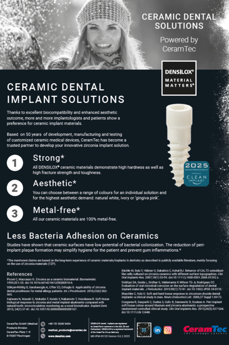 Titelbild des OnePager über die Zahnimplantatlösungen von CeramTec