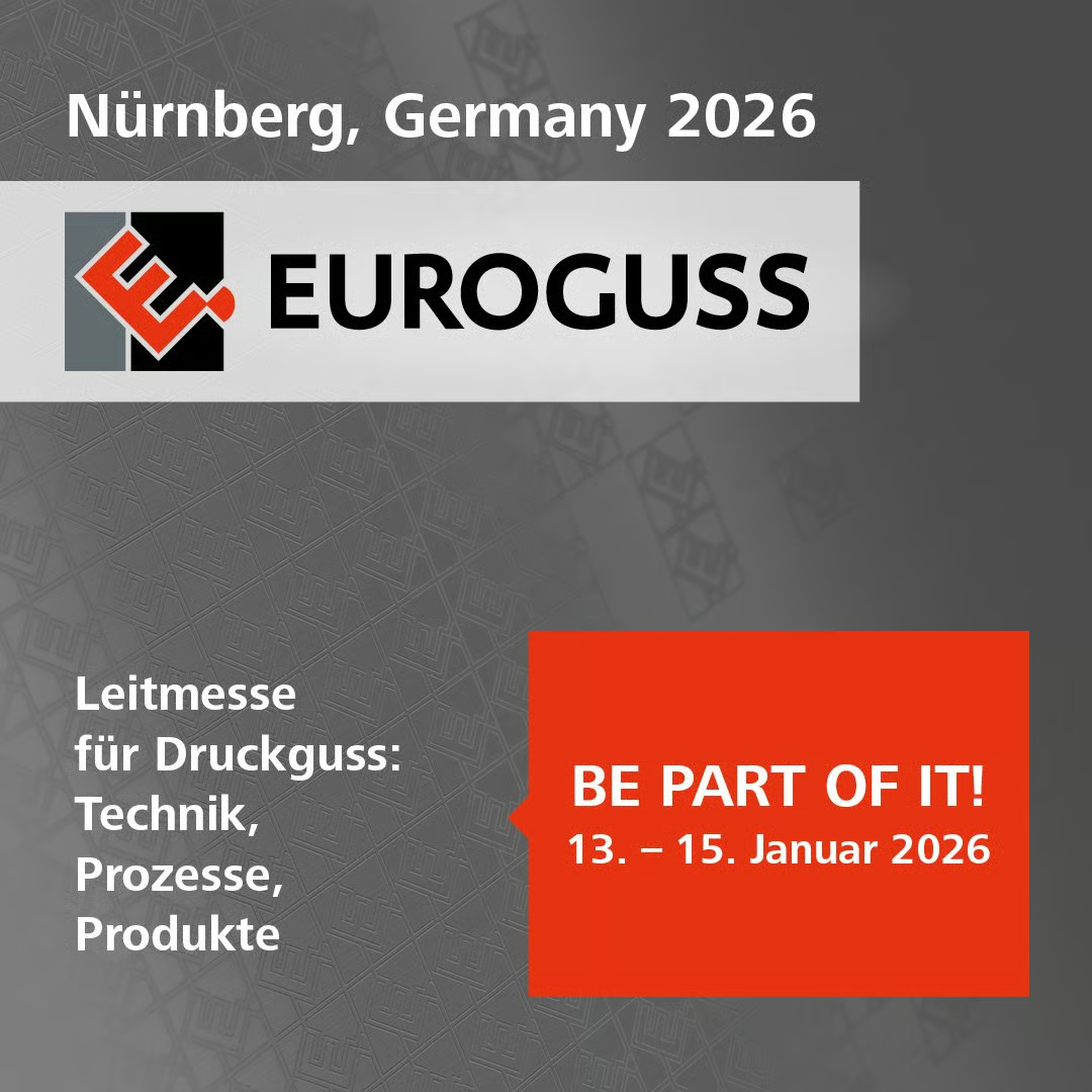 Teaser zum Messe-Auftritt von EMG Saltcores bei der EUROGUSS 2026 in Nürnberg
