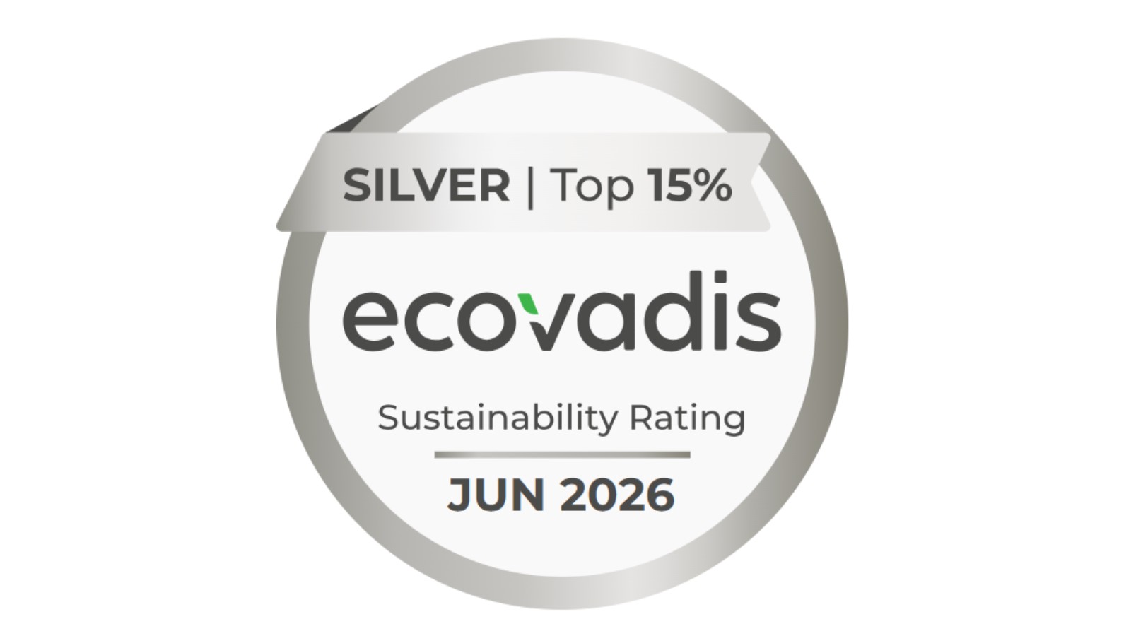 Silbermedaille von EcoVadis – Auszeichnung im Nachhaltigkeits-Rating für Juni 2026